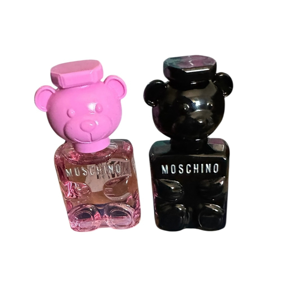 New Moschino Mini Fragrance Set Toy 2 Bubble Gum & Toy Boy Pink Black 5ml - Picture 1 of 4